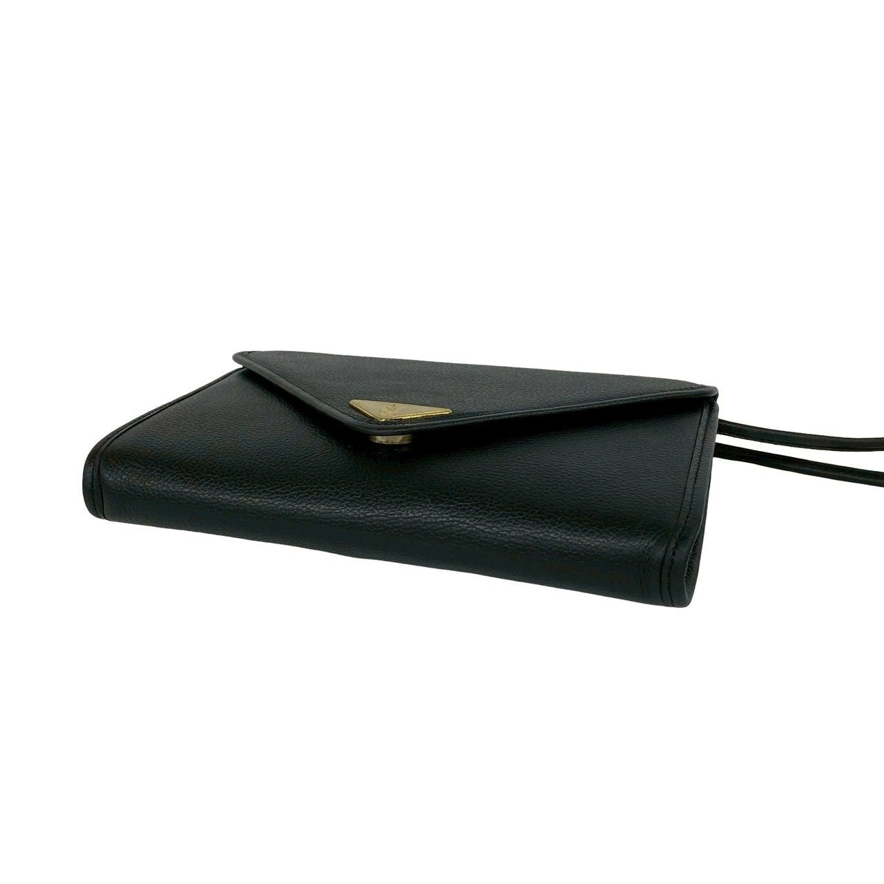 Saint Laurent YSL Logo Leather Shoulder Bag Pochette Crossbody Black — view 8