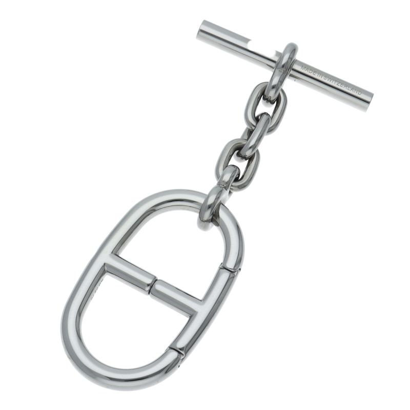 Hermes Chaine D'ancre Key Ring Metal Silver — view 2