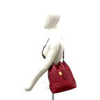 Celine Vintage Ring Logo Leather Shoulder Bag Tote Drawstring — view 2