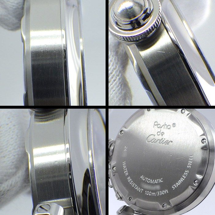 Cartier Watch Pasha C Big Date Blue Dial Luminous Hand Index SS Automatic — view 6