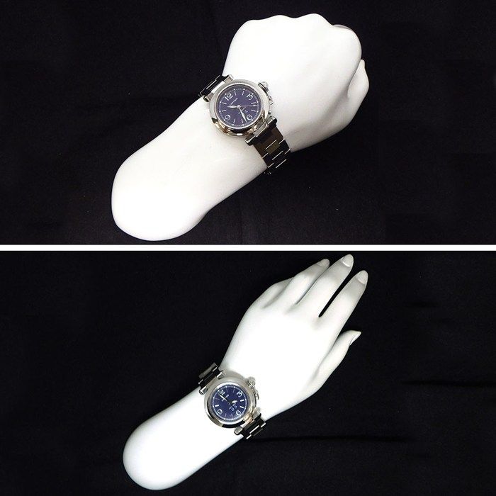Cartier Watch Pasha C Big Date Blue Dial Luminous Hand Index SS Automatic — view 8