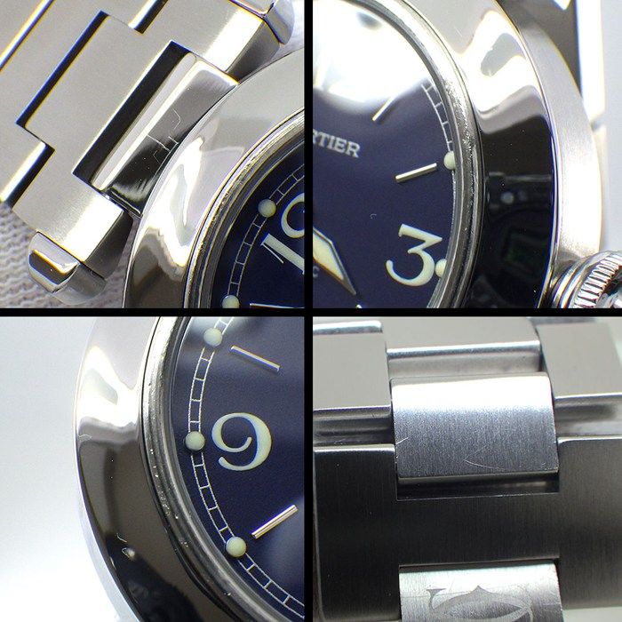 Cartier Watch Pasha C Big Date Blue Dial Luminous Hand Index SS Automatic — view 7