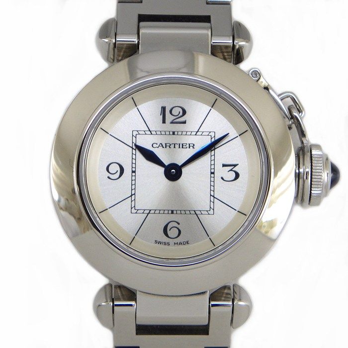 Cartier Watch Miss Pasha Silver Dial SS Quartz Analog
