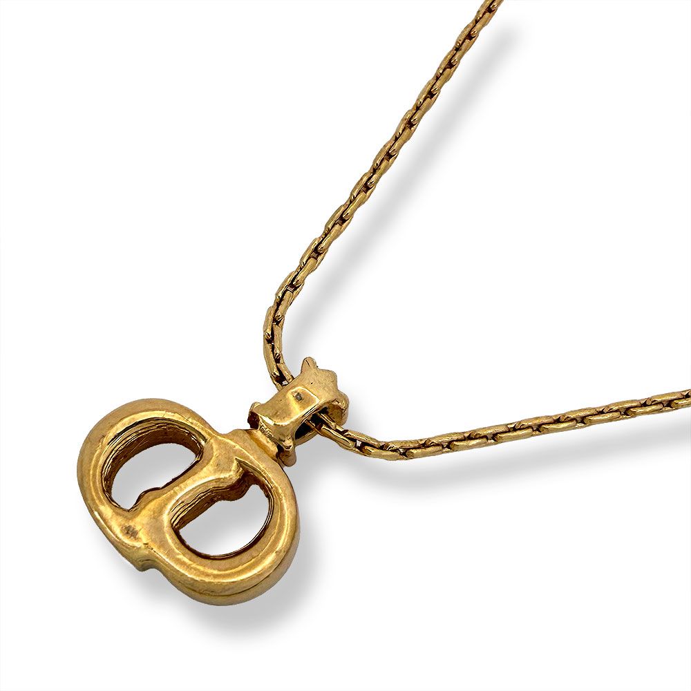 Dior Rhinestone CD Logo Necklace — view 3