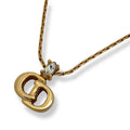Dior Rhinestone CD Logo Necklace