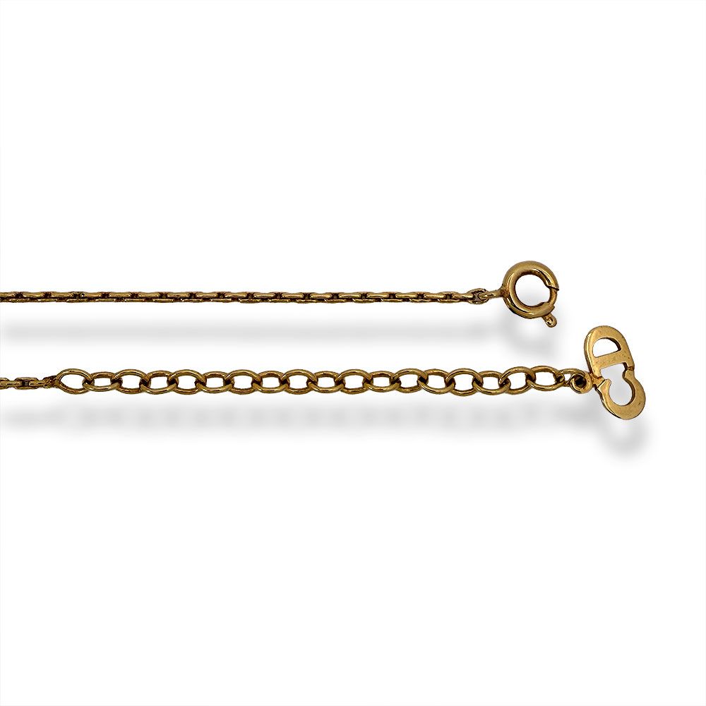 Dior Rhinestone CD Logo Necklace — view 4