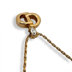 Dior Rhinestone CD Logo Necklace — view 2