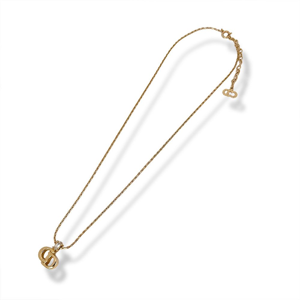 Dior Rhinestone CD Logo Necklace — view 6