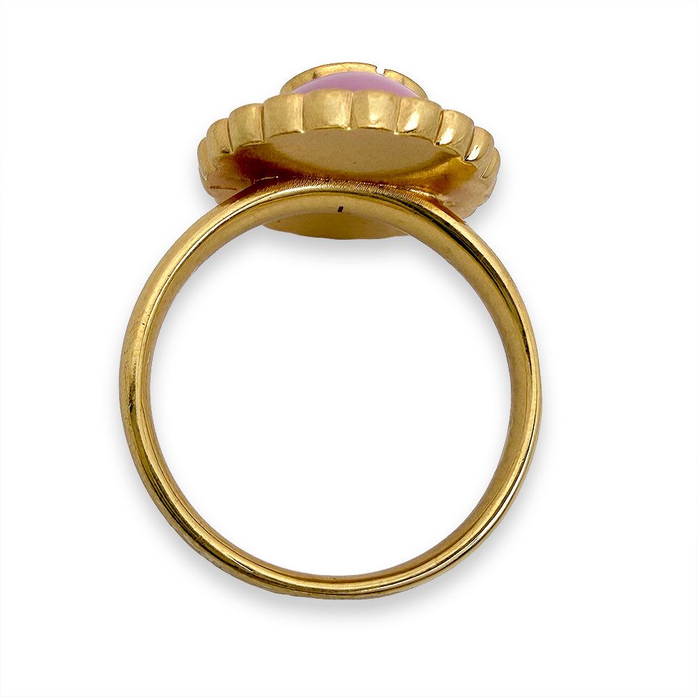 Dior Rhinestone CD Logo Ring — view 4