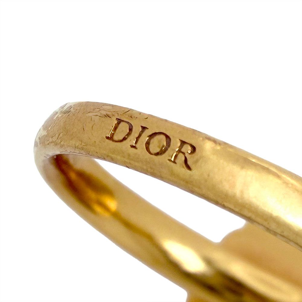 Dior Rhinestone CD Logo Ring — view 6