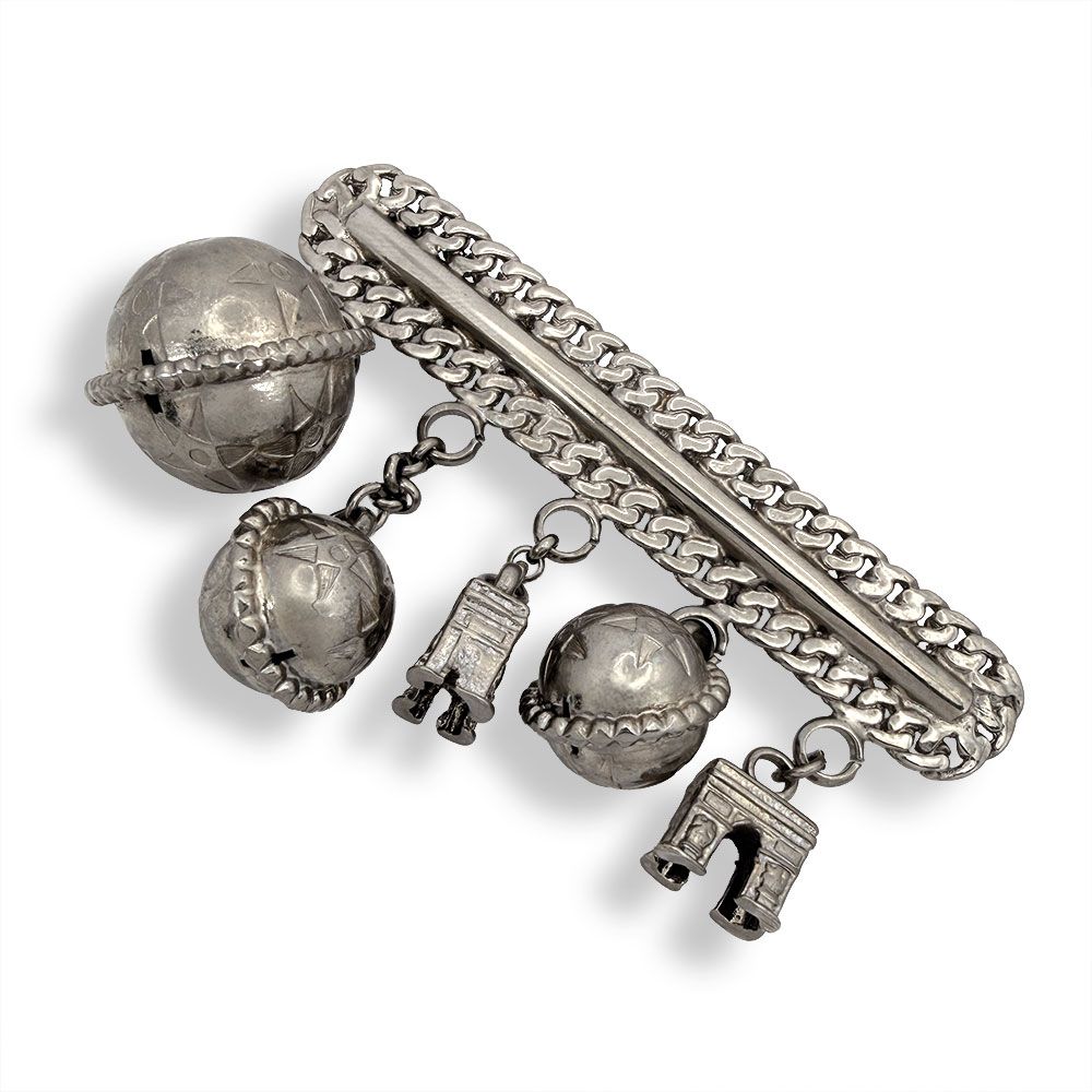 Celine Arc de Triomphe Star Ball Motif Brooch