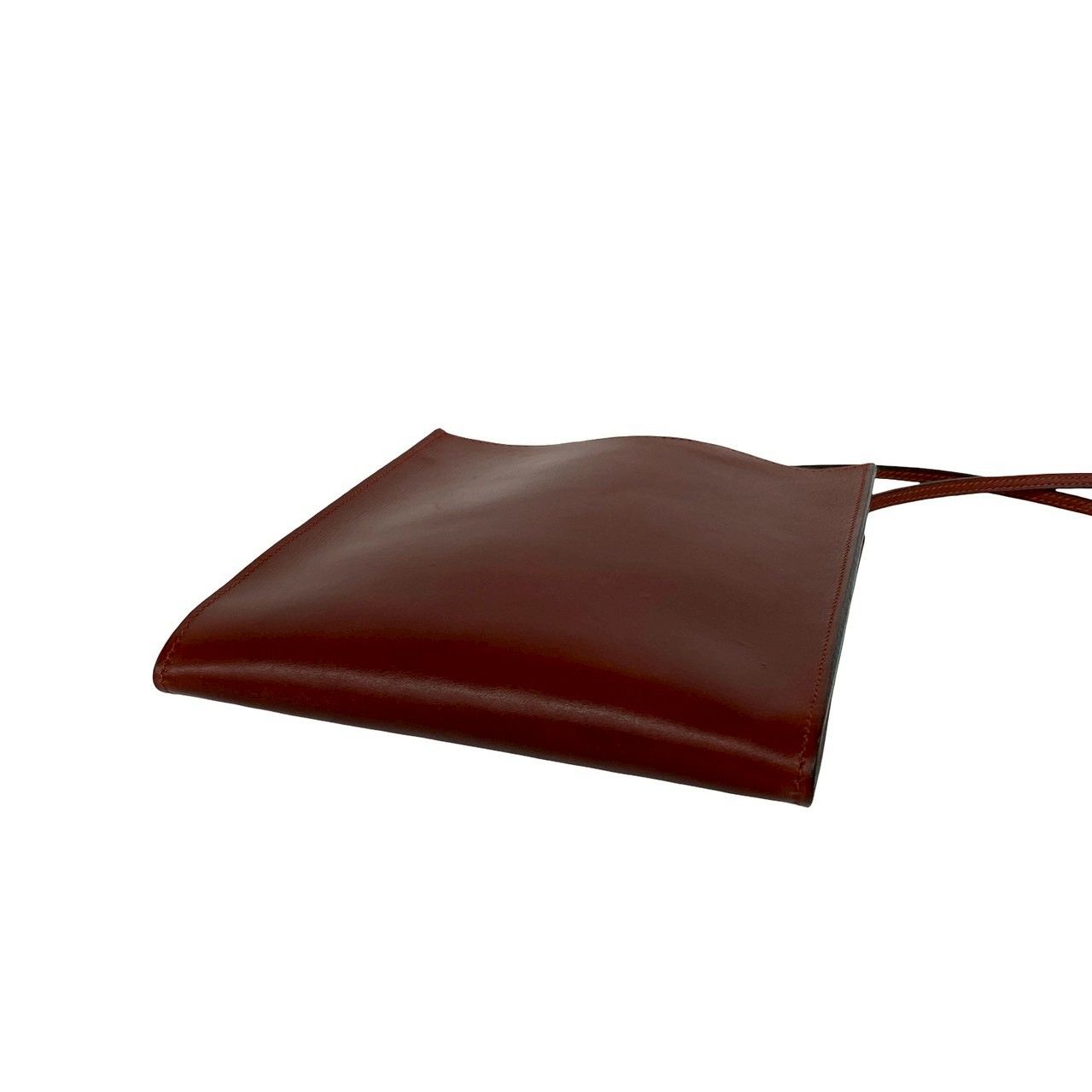 Hermes Box Omenito Leather Mini Shoulder Bag Pochette Crossbody Rouge — view 8