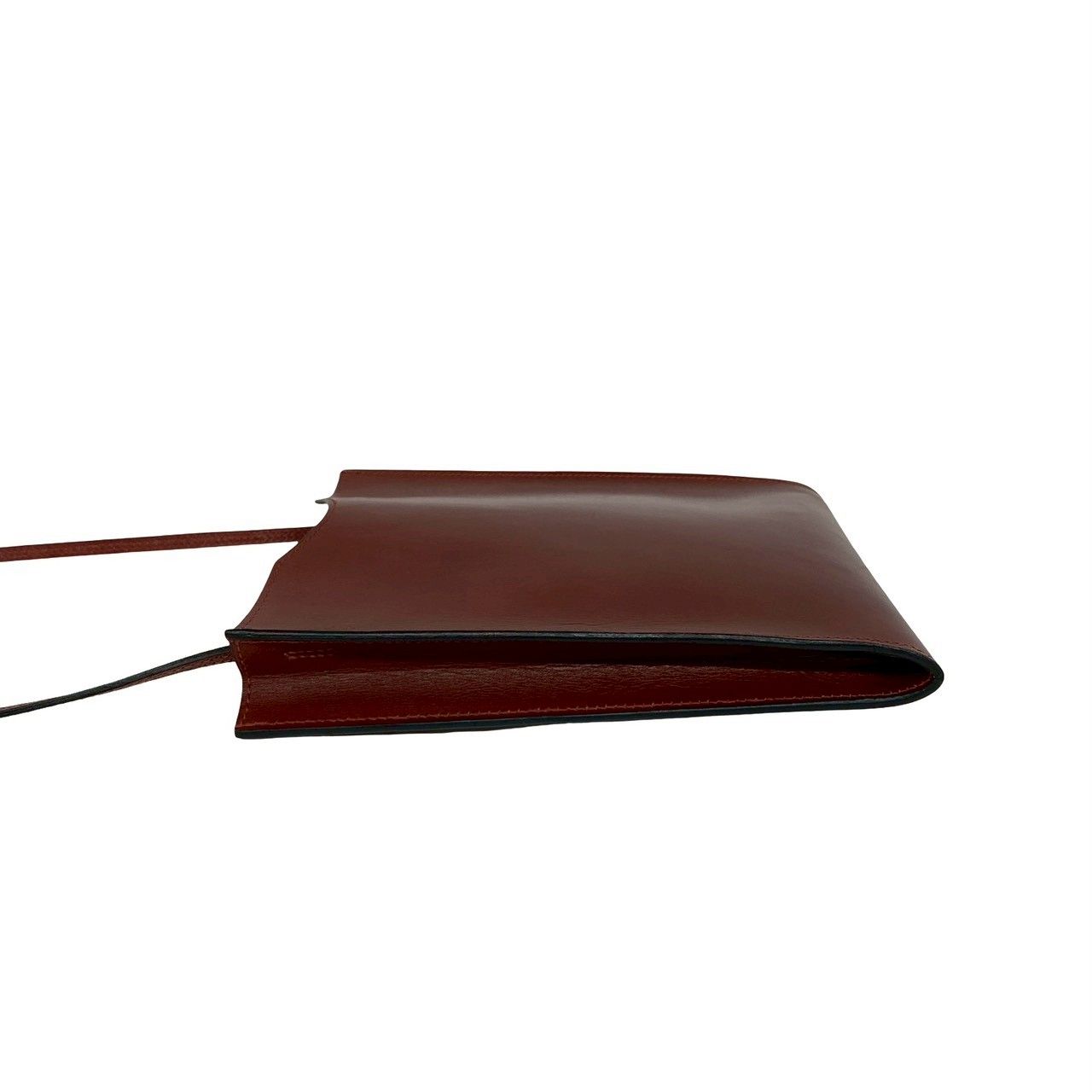 Hermes Box Omenito Leather Mini Shoulder Bag Pochette Crossbody Rouge — view 5