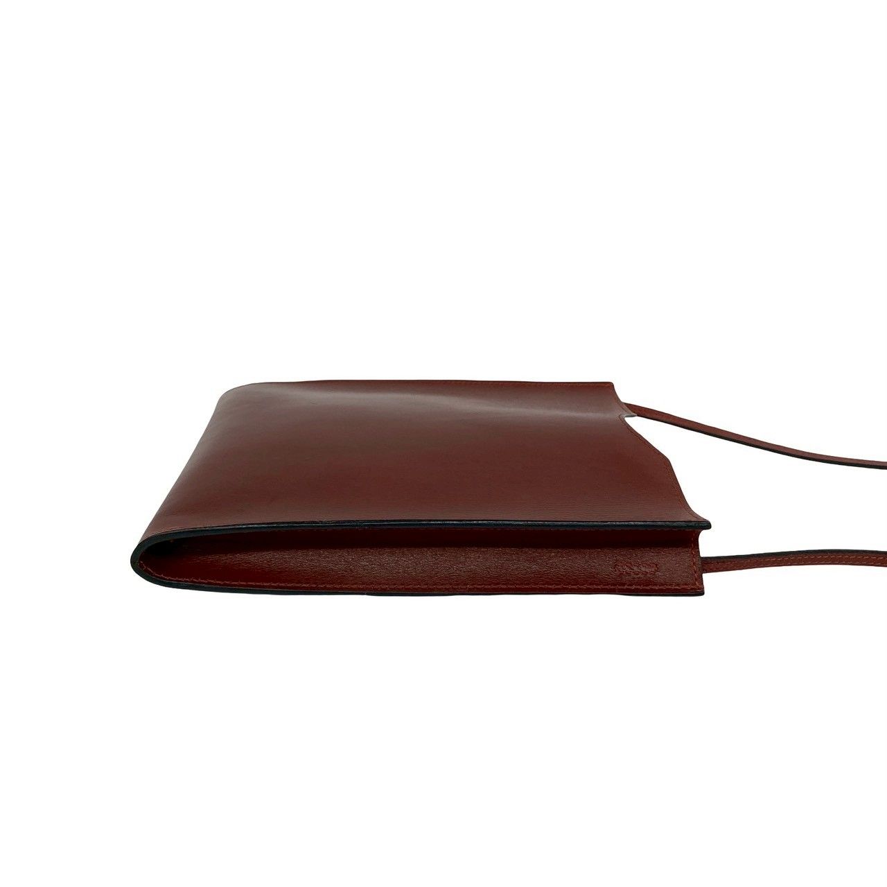 Hermes Box Omenito Leather Mini Shoulder Bag Pochette Crossbody Rouge — view 6