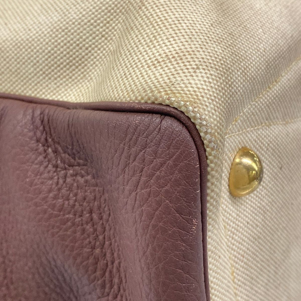 Hermes Handbag Victoria 43 Beige Dark Brown Gold — view 6