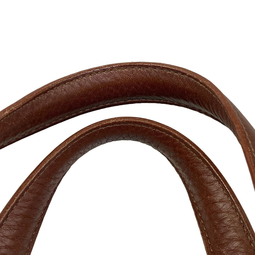 Hermes Handbag Victoria 43 Beige Dark Brown Gold — view 9