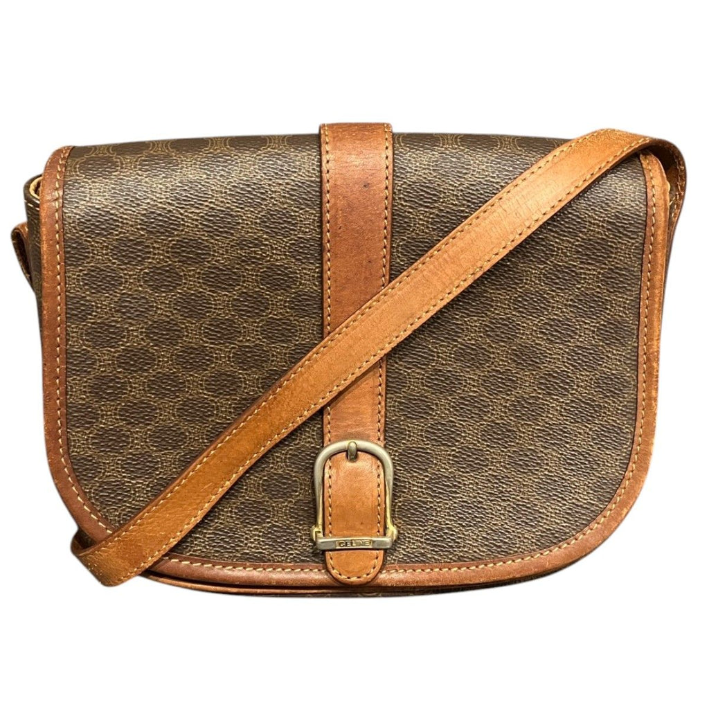 Celine Macadam Shoulder Bag Leather