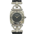 Gucci Watch Stainless Steel Leather Quartz Black Dial