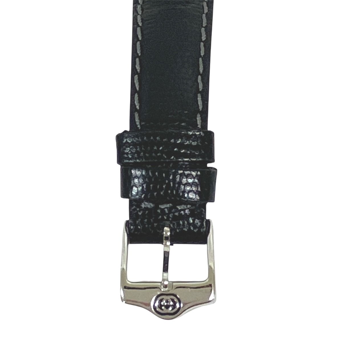 Gucci Watch Stainless Steel Leather Quartz Black Dial — view 6