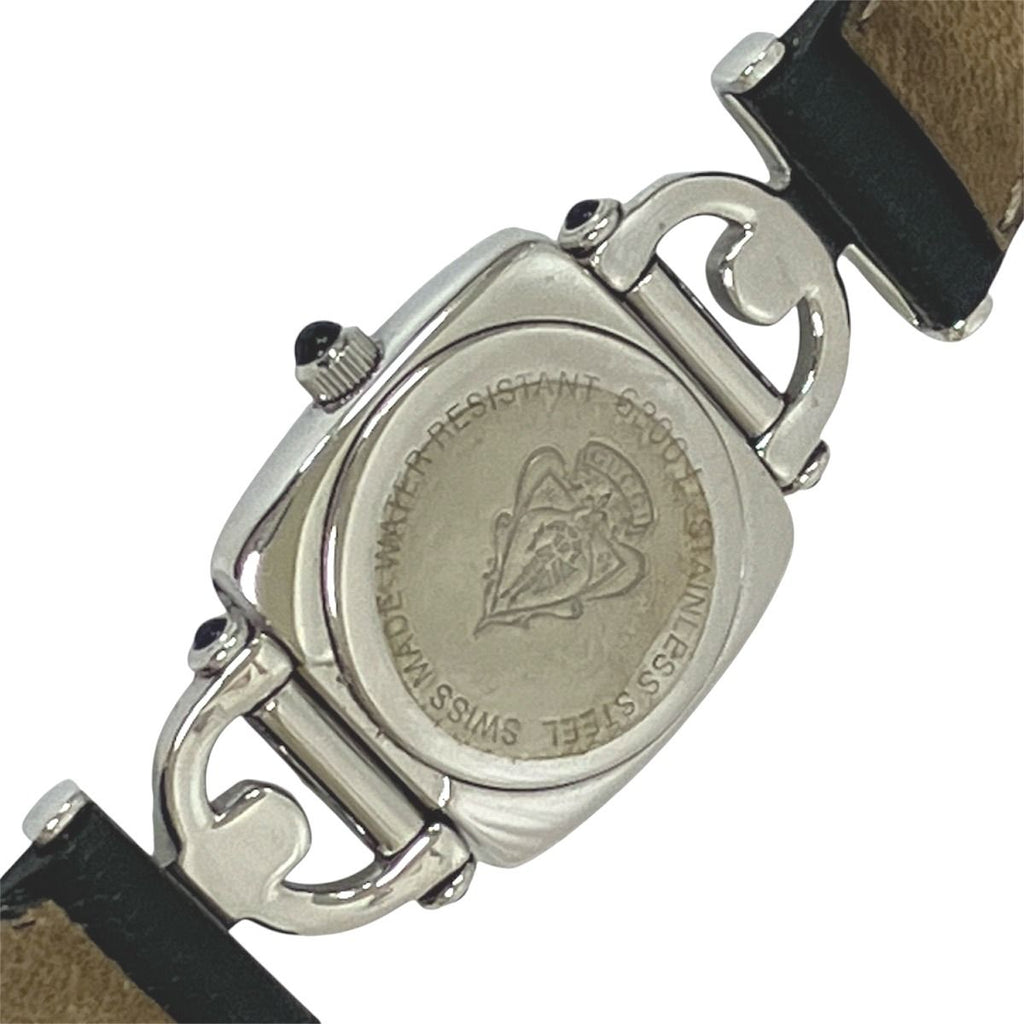 Gucci Watch Stainless Steel Leather Quartz Black Dial — view 5