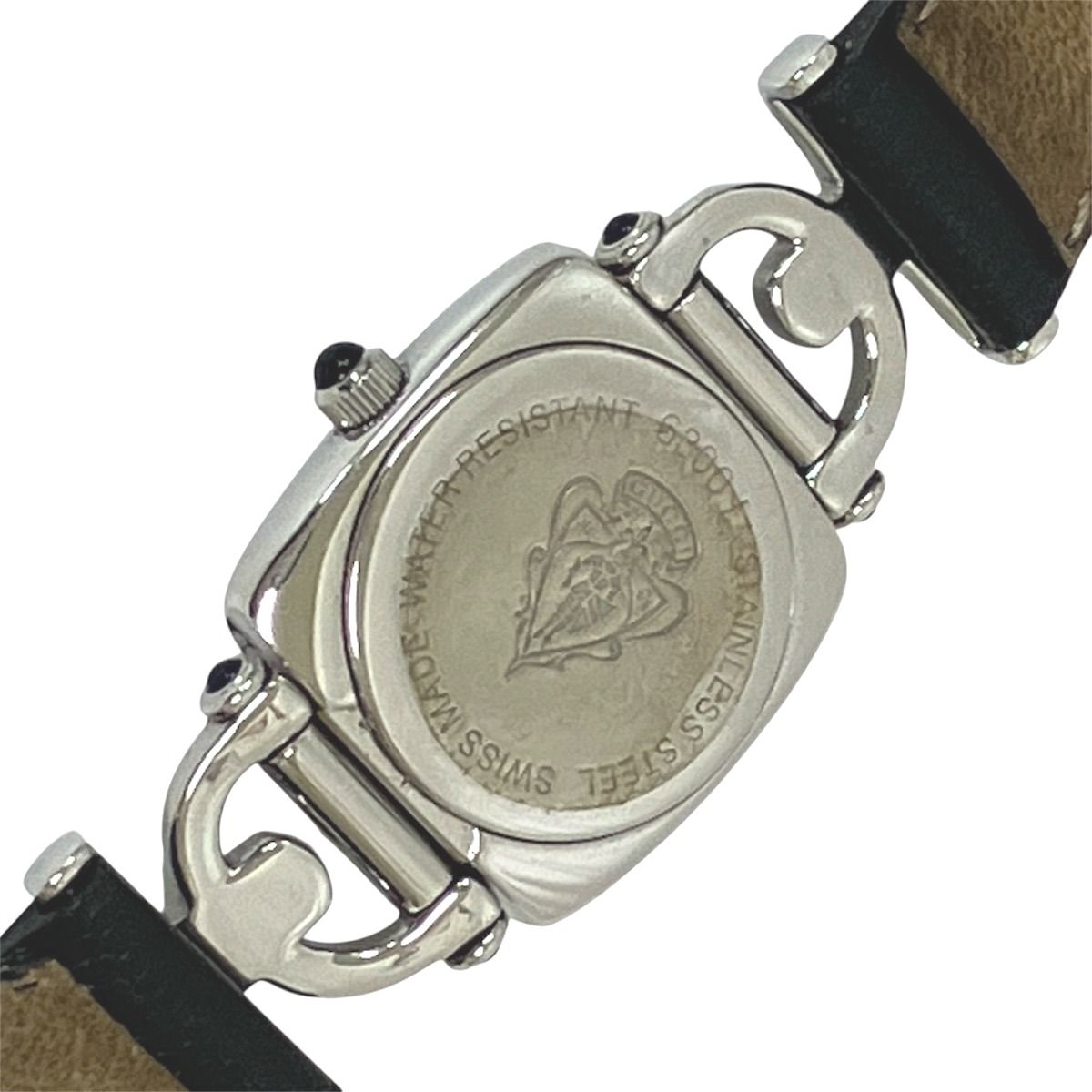 Gucci Watch Stainless Steel Leather Quartz Black Dial — view 5