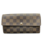 Louis Vuitton Portefeuille Sarah Damier Ebene Wallet Canvas