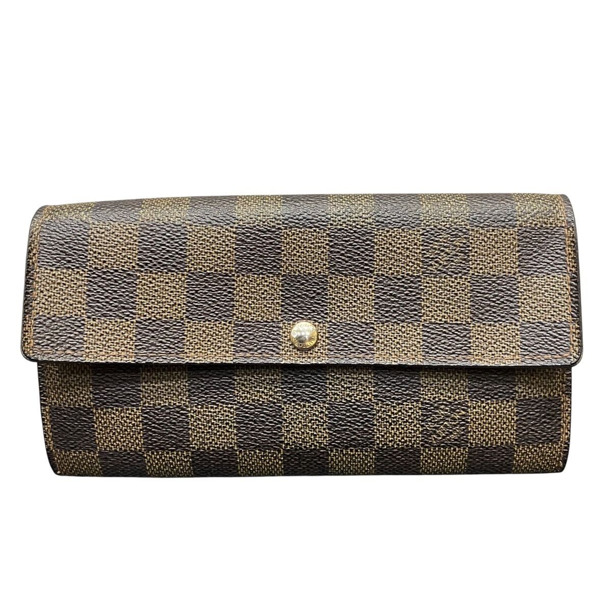 Louis Vuitton Portefeuille Sarah Damier Ebene Wallet Canvas