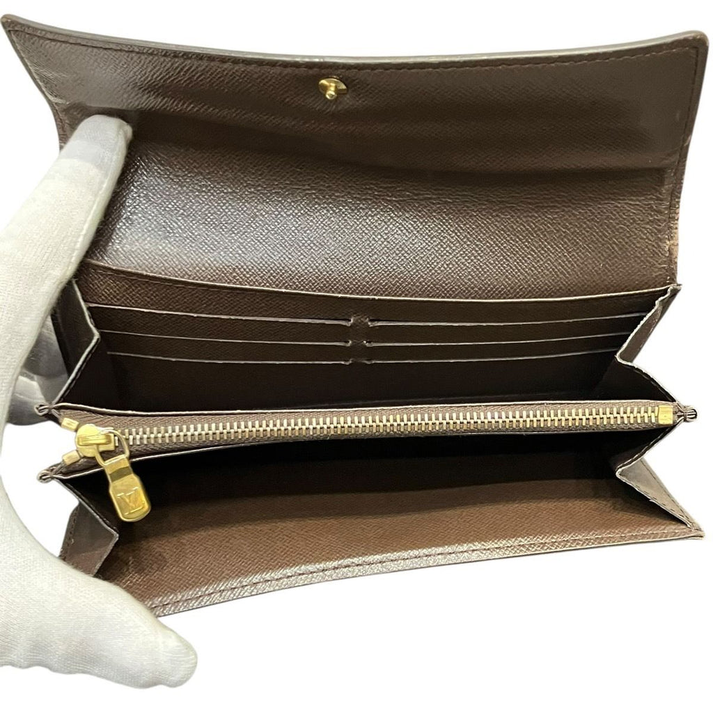 Louis Vuitton Portefeuille Sarah Damier Ebene Wallet Canvas — view 3