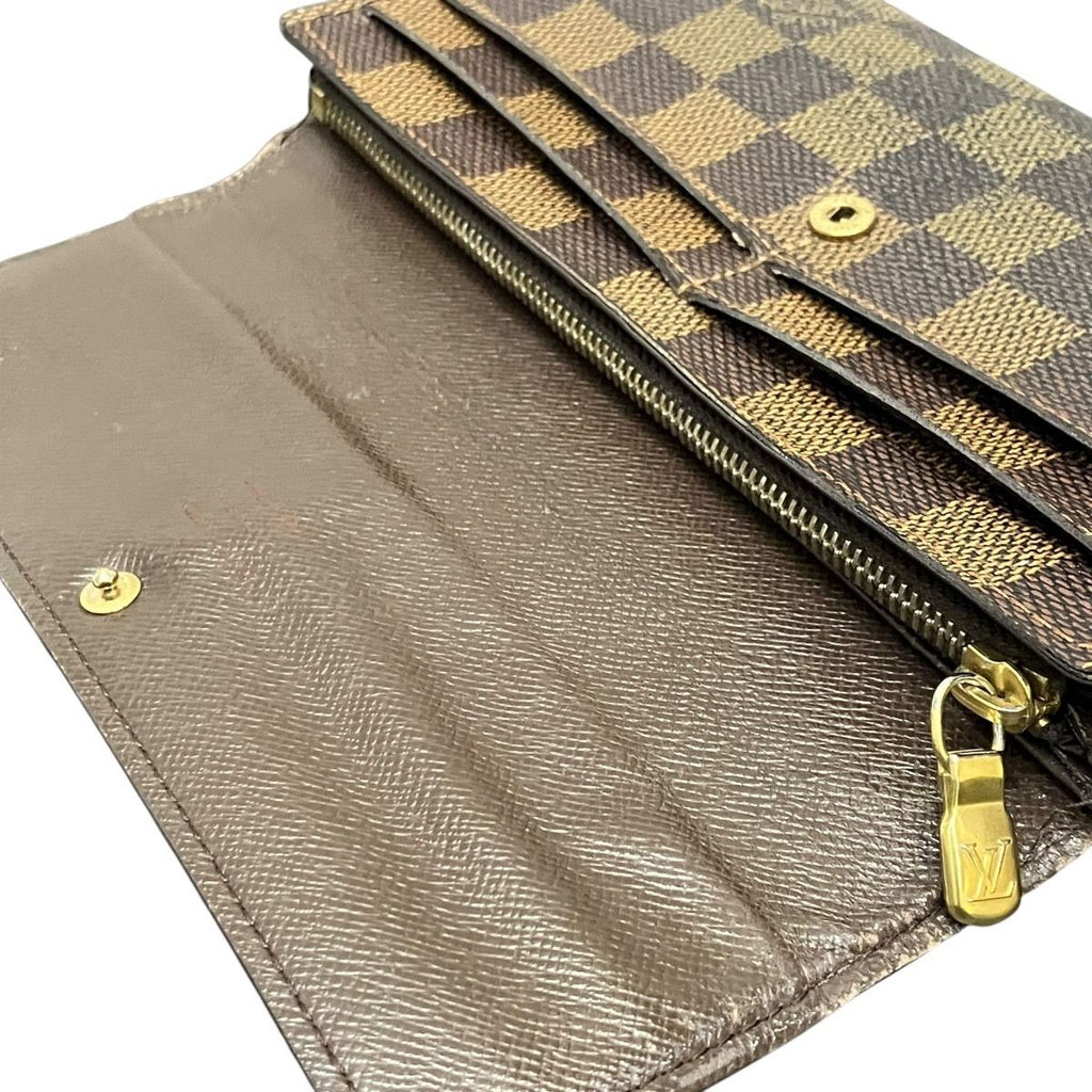 Louis Vuitton Portefeuille Sarah Damier Ebene Wallet Canvas — view 9