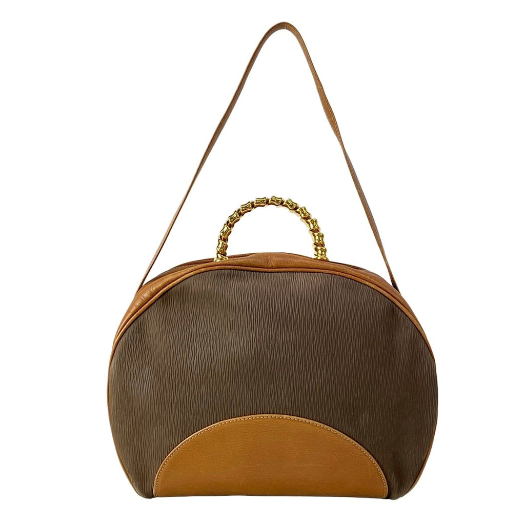 Loewe Shoulder Bag Velazquez Dark Brown Gold Leather — view 3