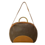 Loewe Shoulder Bag Velazquez Dark Brown Gold Leather — view 3