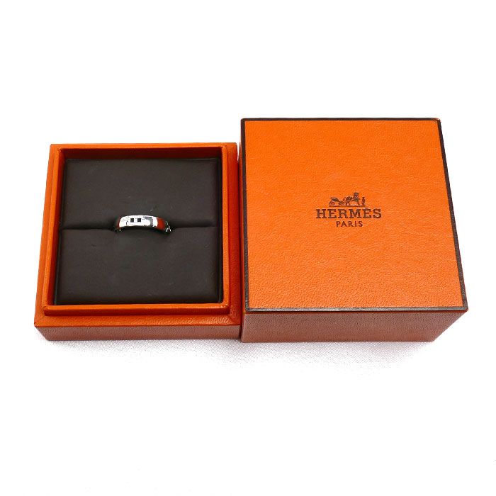 Hermes 18k White Gold Ever Herakles Ring Diamond — view 8