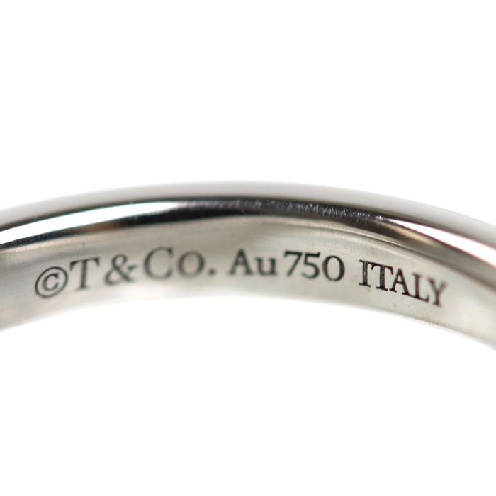 Tiffany & Co 18k White Gold T One Diamond Ring — view 5