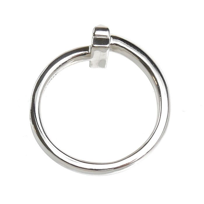 Tiffany & Co 18k White Gold T One Diamond Ring — view 4