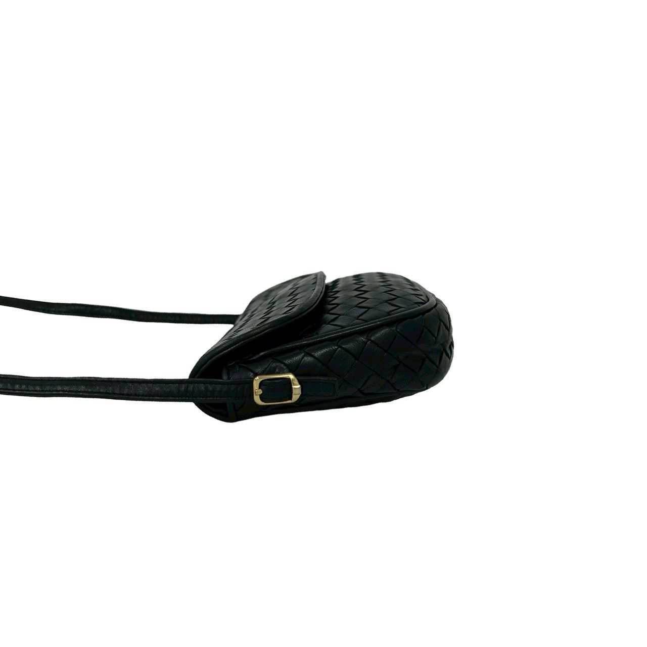 Bottega Veneta Intrecciato Leather Mini Shoulder Bag Pochette Crossbody Black — view 5