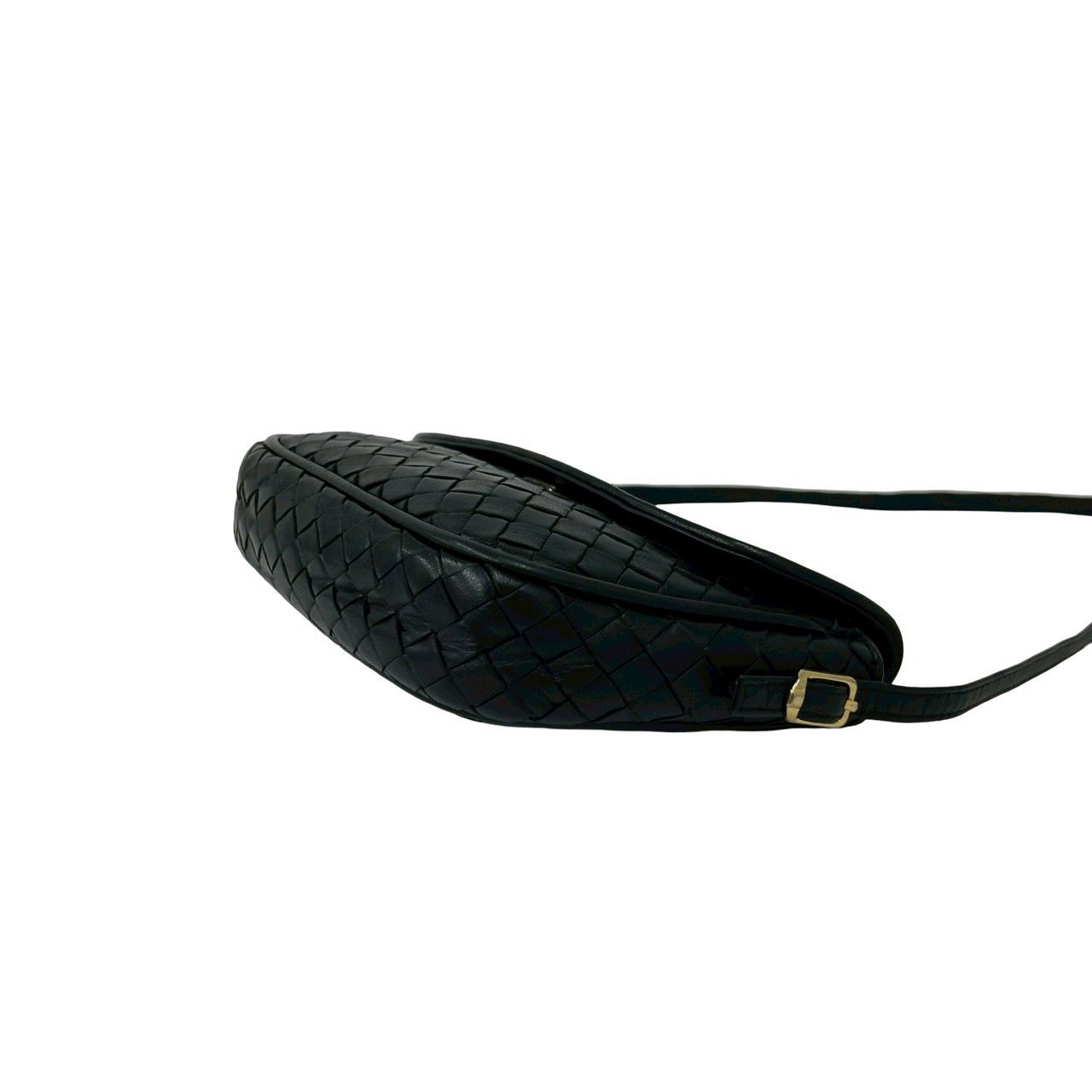 Bottega Veneta Intrecciato Leather Mini Shoulder Bag Pochette Crossbody Black — view 8