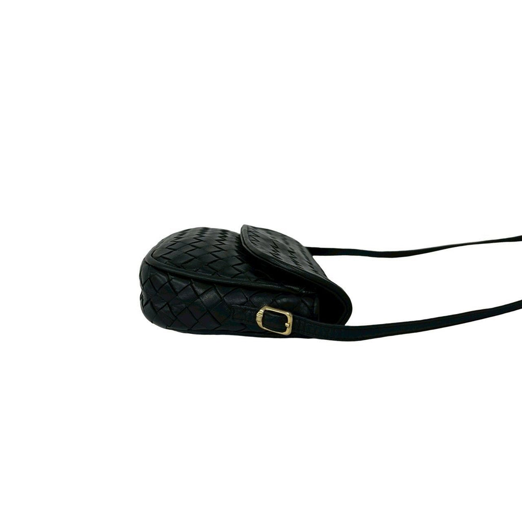 Bottega Veneta Intrecciato Leather Mini Shoulder Bag Pochette Crossbody Black — view 6
