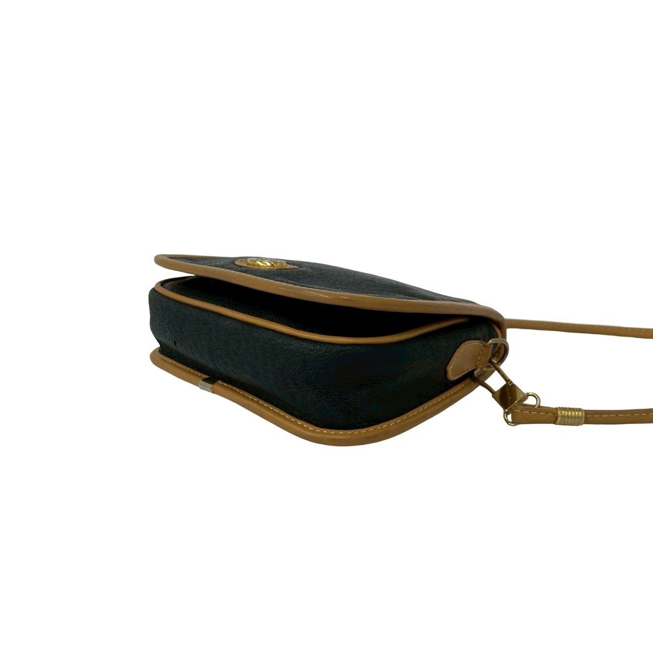 Gucci Vintage Plus Logo Leather Mini Shoulder Bag Black — view 8