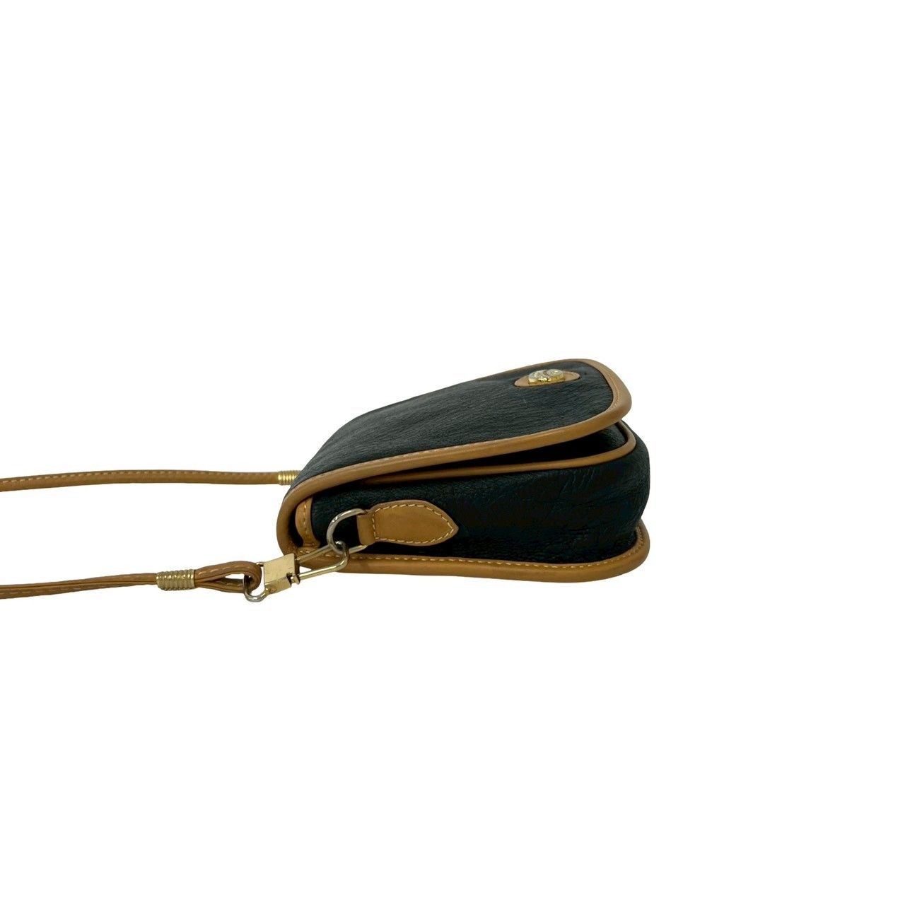 Gucci Vintage Plus Logo Leather Mini Shoulder Bag Black — view 5
