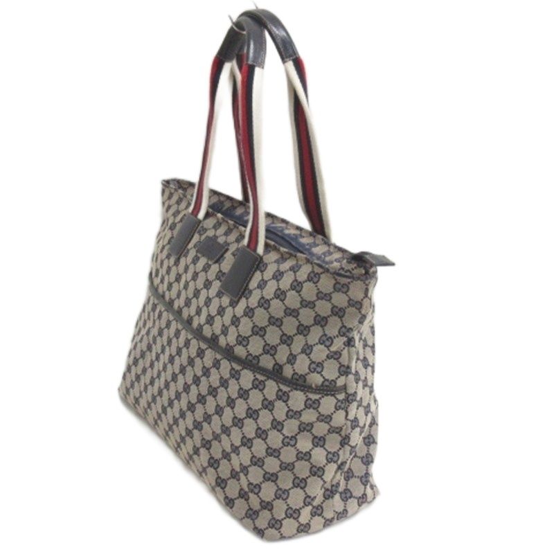 Gucci GG Canvas Bazaz Tote Sherry Line Navy — view 2