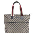 Gucci GG Canvas Bazaz Tote Sherry Line Navy