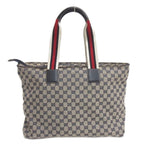 Gucci GG Canvas Bazaz Tote Sherry Line Navy — view 3