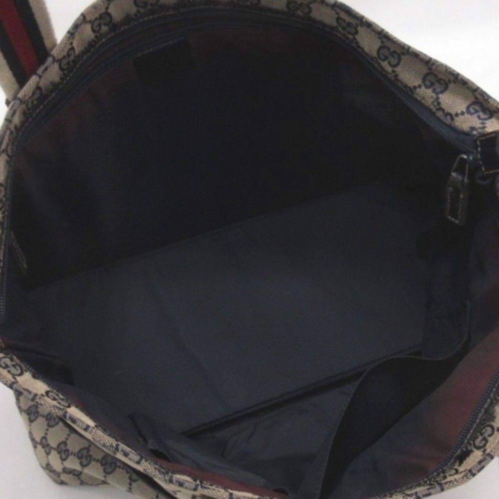 Gucci GG Canvas Bazaz Tote Sherry Line Navy — view 7