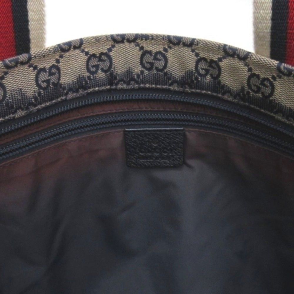 Gucci GG Canvas Bazaz Tote Sherry Line Navy — view 9