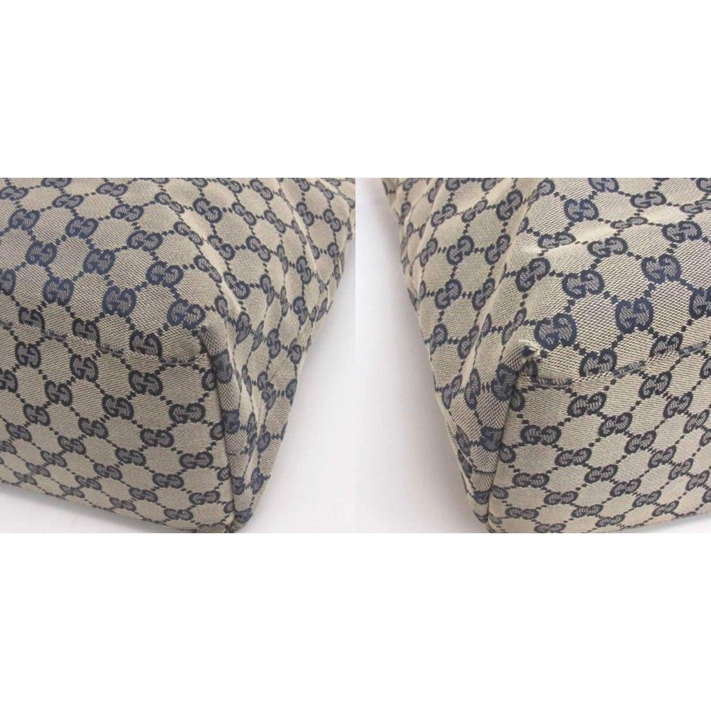Gucci GG Canvas Bazaz Tote Sherry Line Navy — view 5
