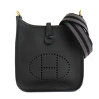 Hermes Evelyne TPM 16 Amazon Black Taurillon Clemence Gold Shoulder
