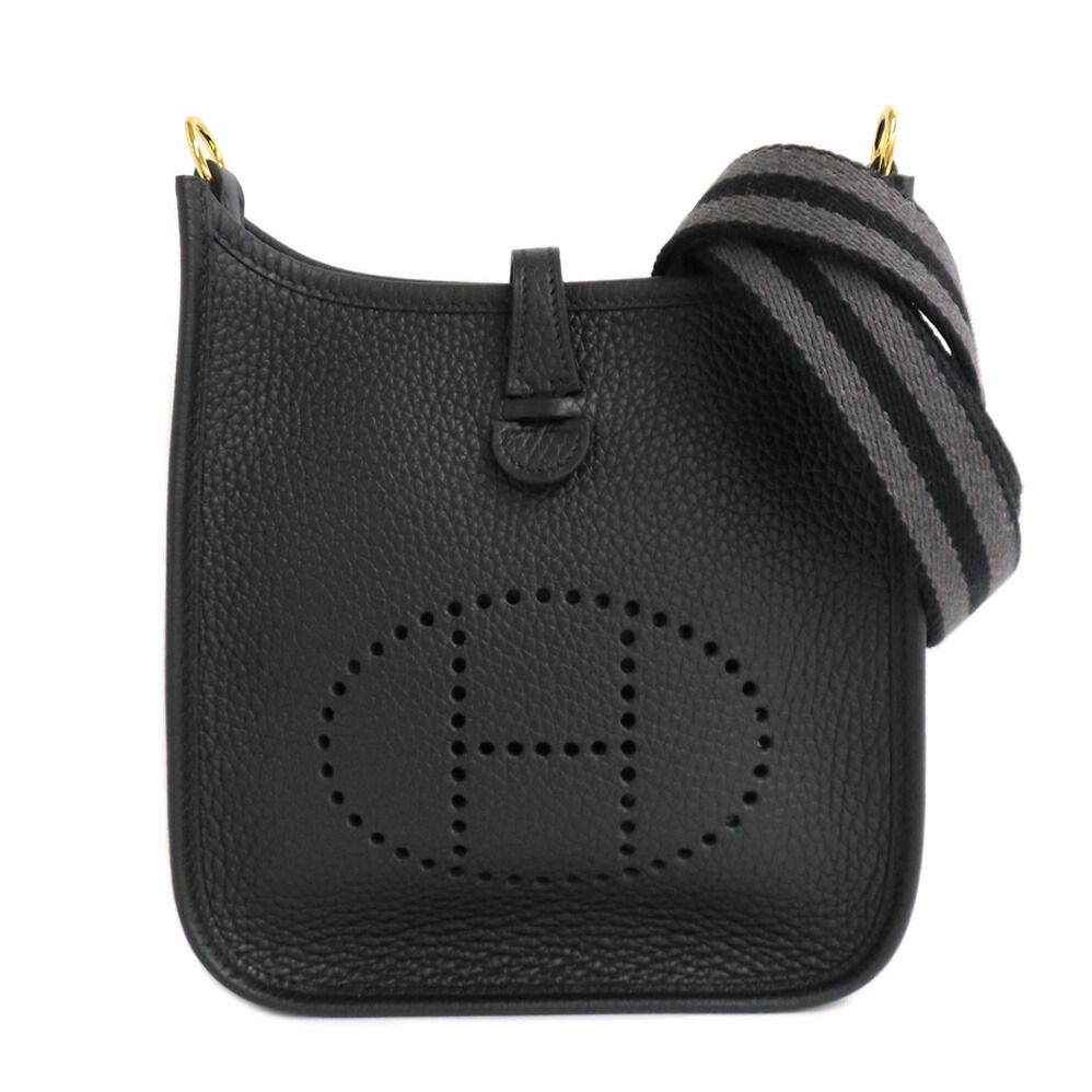 Hermes Evelyne TPM 16 Amazon Black Taurillon Clemence Gold Shoulder