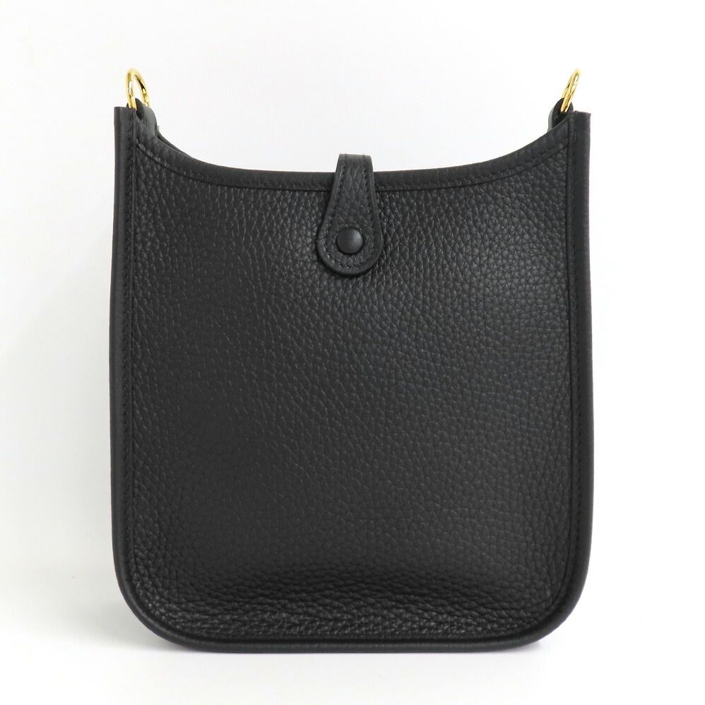 Hermes Evelyne TPM 16 Amazon Black Taurillon Clemence Gold Shoulder — view 2