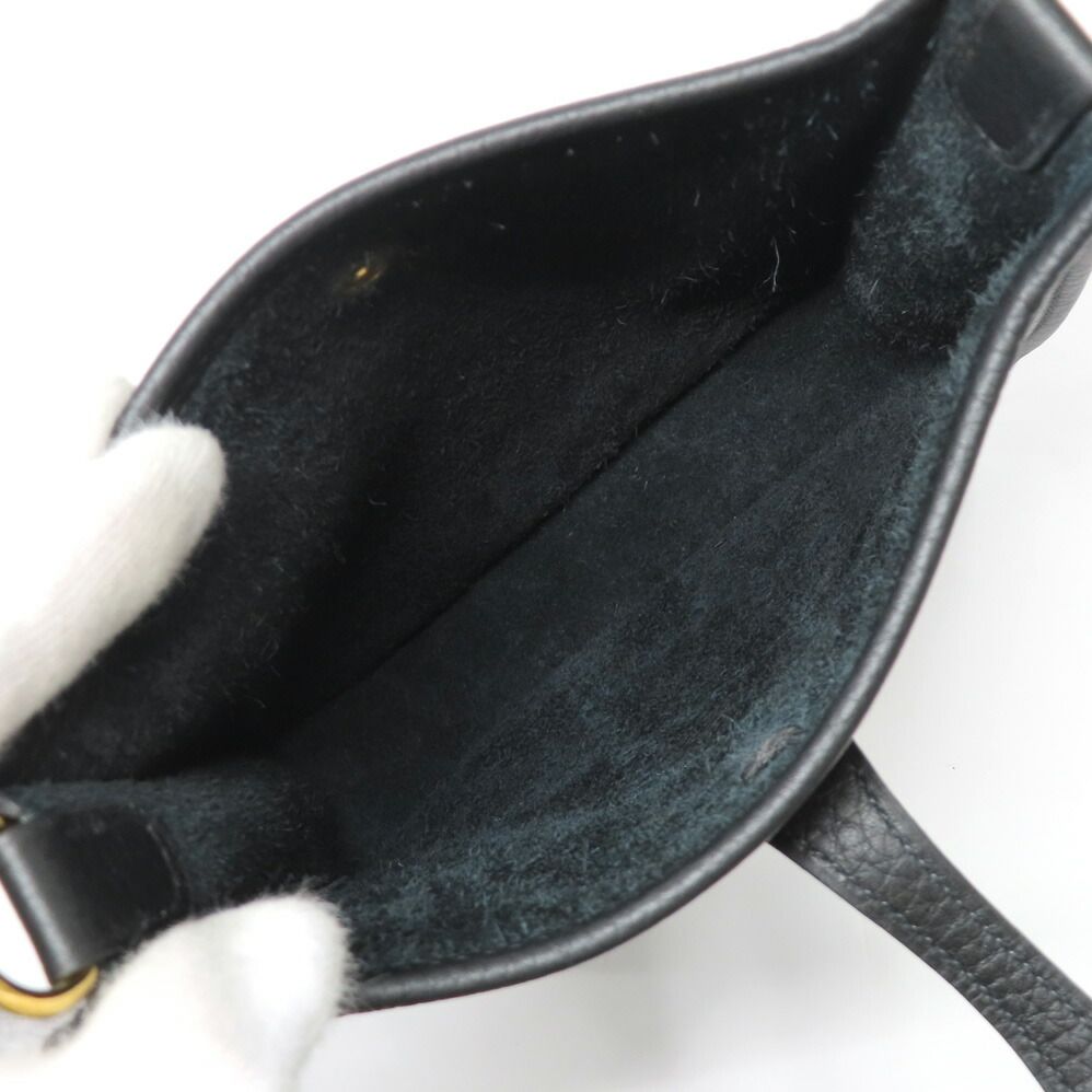 Hermes Evelyne TPM 16 Amazon Black Taurillon Clemence Gold Shoulder — view 5