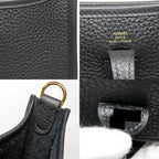 Hermes Evelyne TPM 16 Amazon Black Taurillon Clemence Gold Shoulder — view 8